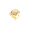 Océane medium oval adjustable ring – white