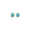 Océane oval pierced stud earrings – turquoise