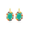 Océane oval sleeper earrings – turquoise