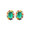 Oceane clip-on earrings – turquoise