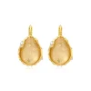 Oceane drop sleeper earrings – white