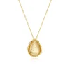 Oceane pendant necklace – white and gold