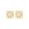 Oceane seashell clip-on earrings – white