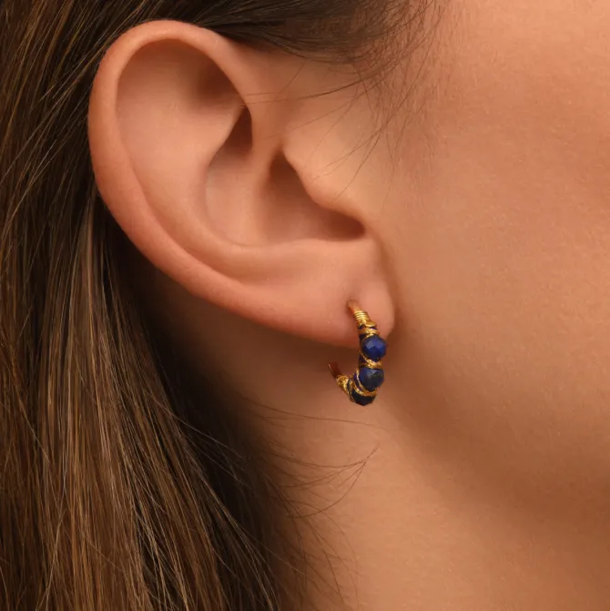 Panarea hoop earrings - blue