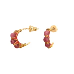 Panarea hoop earrings - fuchsia pink