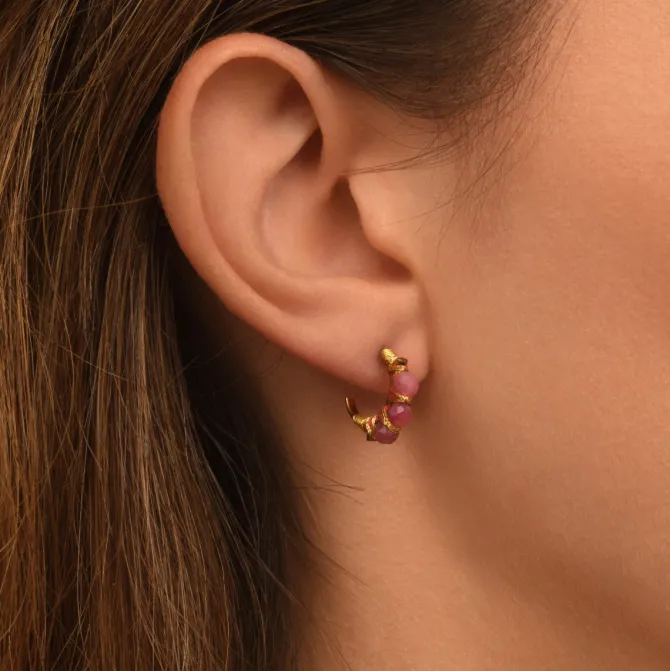 Panarea hoop earrings - fuchsia pink