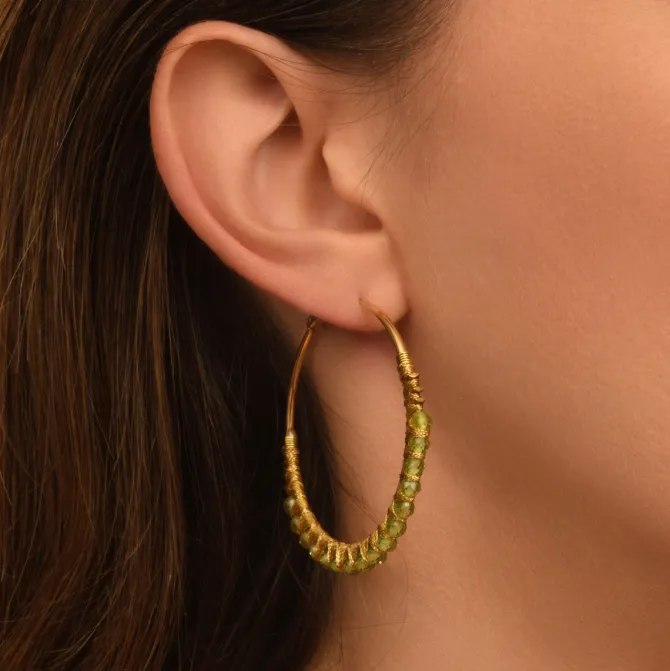 Panarea hoop earrings - light green