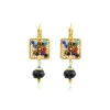 Persian square earrings - multicolored