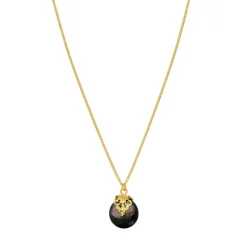 Positano adjustable pendant necklace - grey mother-of-pearl