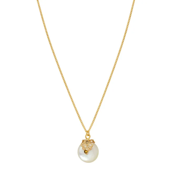 Positano Adjustable Pendant Necklace - White