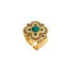 Positano adjustable ring - green