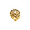 Positano adjustable ring - grey mother-of-pearl