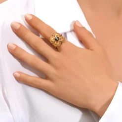 Positano adjustable ring - white