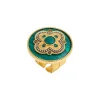 Positano Adjustable Wide Ring - Green