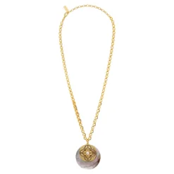Positano chain necklace - grey mother-of-pearl