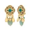 Positano clip-on earrings - green