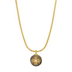 Positano pendant necklace - grey mother-of-pearl