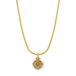 Positano pendant necklace - white