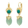 Positano sleeper earrings - green