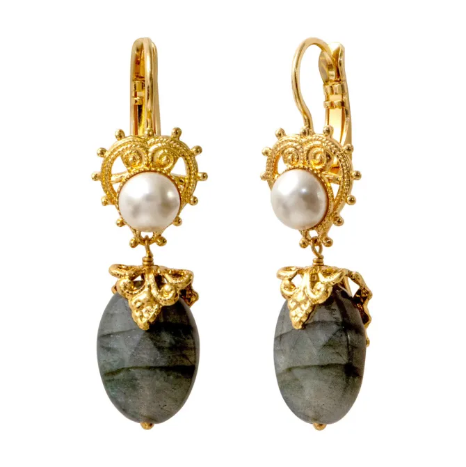 Positano sleeper earrings - grey