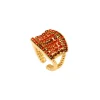 Precious adjustable medium ring - red