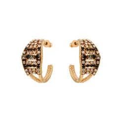 Precious hoop earrings - black