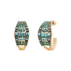Precious hoop earrings - turquoise
