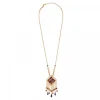Precious pendant necklace - purple