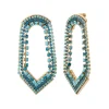 Precious pierced stud earrings - turquoise