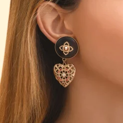Prestige clip-on earrings - red