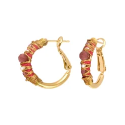 Salina hoop earrings - roses