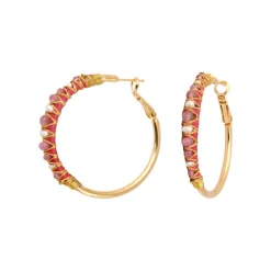 Salina hoop earrings - roses