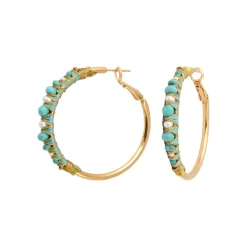 Salina hoop earrings - turquoise