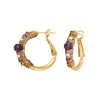 Salina hoop earrings - violets