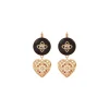 Sleeper earrings - red