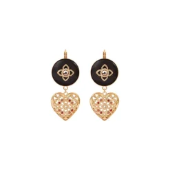 Sleeper earrings - red