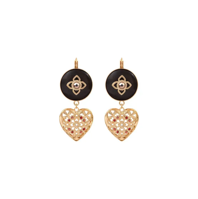 Sleeper earrings - red