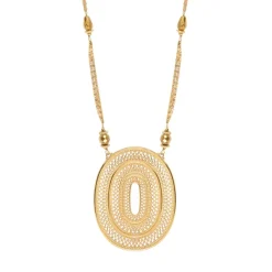Sophisticated Noor pendant necklace - gold