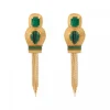 Sun clip-on earrings - green