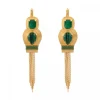 Sun sleeper drop earrings - green