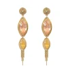 Sun-shaped pierced stud earrings - multicoloured