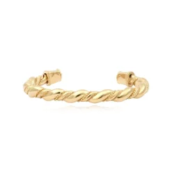 Tess adjustable thin bangle bracelet - gold