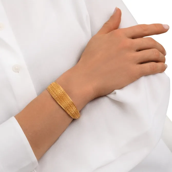 Tess bangle bracelet - gold