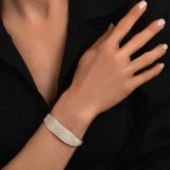 Tess bangle bracelet - silver