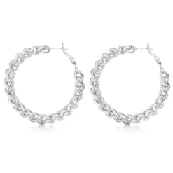 Tess hoop earrings - silver