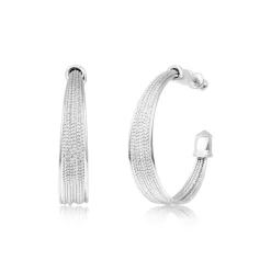 Tess large hoop earrings - silver