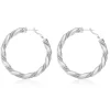 Tess maxi hoop earrings - silver