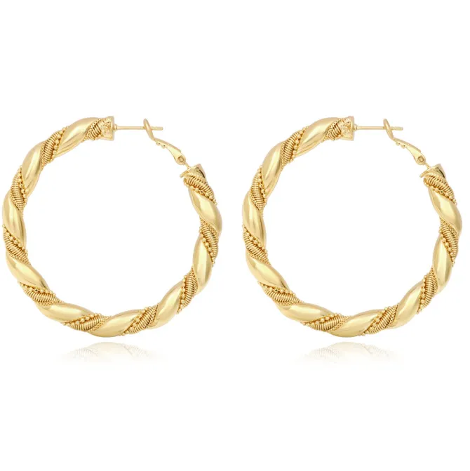 Tess maxi hoop earrings - gold