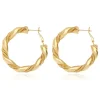 Tess twisted hoop earrings - gold
