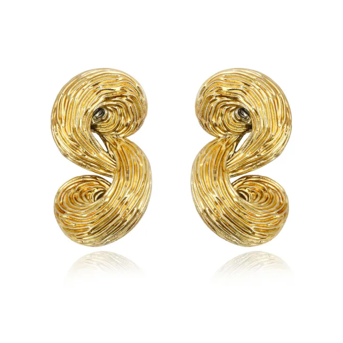 Zaza clip-on earrings - gold